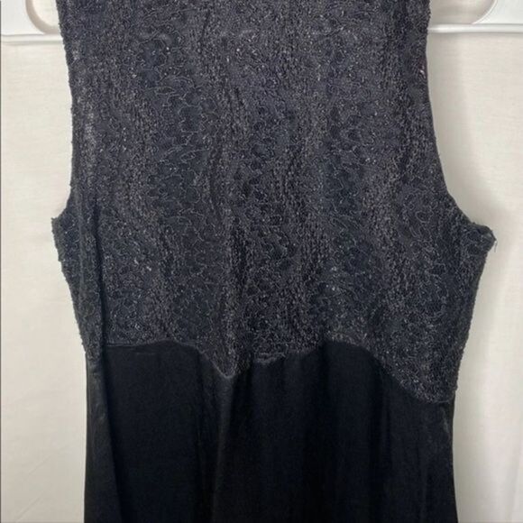 Vintage Apologie Lace & Satin Black Cocktail Dress - Picture 3 of 7